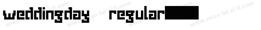 weddingday regular字体转换